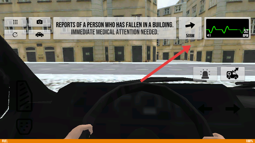 救护车模拟器3D无限金币版导航路线