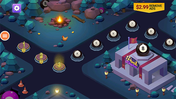 台球大师游戏关卡选择截图